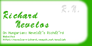 richard nevelos business card